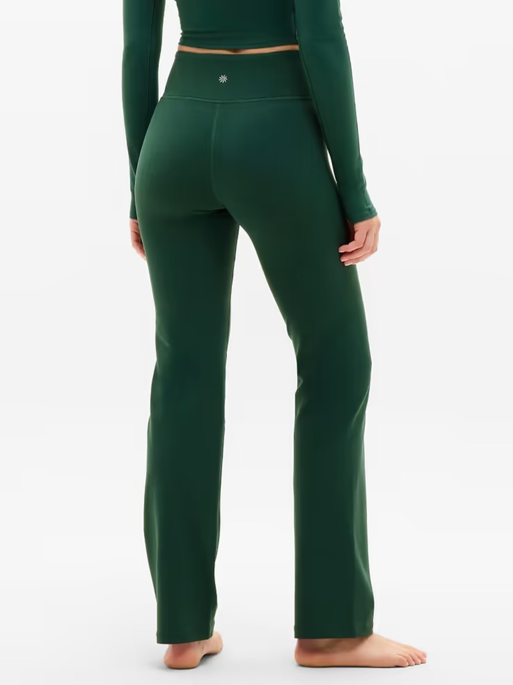 Athleta Elation Straight Leg Pants MP Pine Green M Medium Petite PM NEW Leggings - Picture 2 of 6